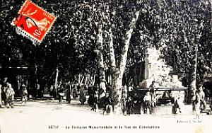 2781- Setif - Fontaine Monumentale et Rue de Constantine - 1912